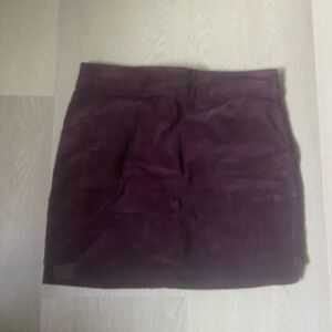 Forever 21 Burgundy Velvet Mini Skirt